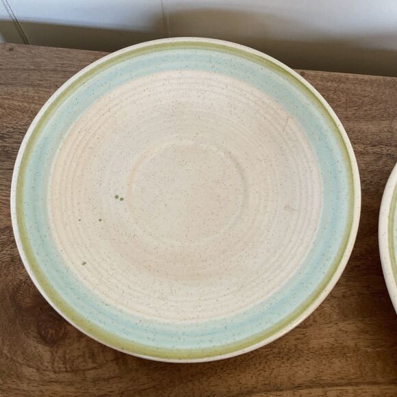 Vintage Franciscan Earthenware Tulip Time Coffee Saucers 6 1/4" Set of 4 - Picture 2 of 8